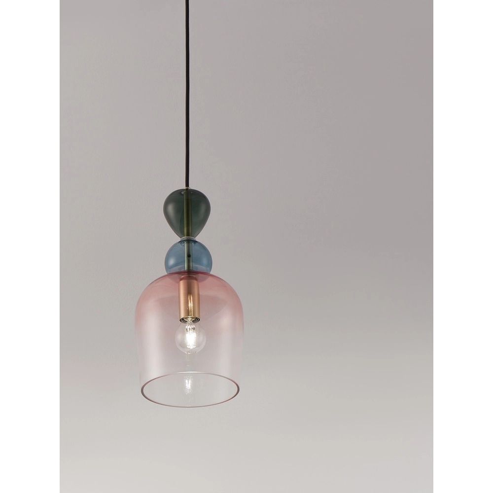 Farbige Pendelleuchte Murano rosa Lyora 5212017434197