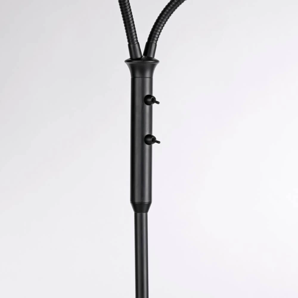 Schwarze Stehlampe Loki 2-flammig Just Light 4043689000837