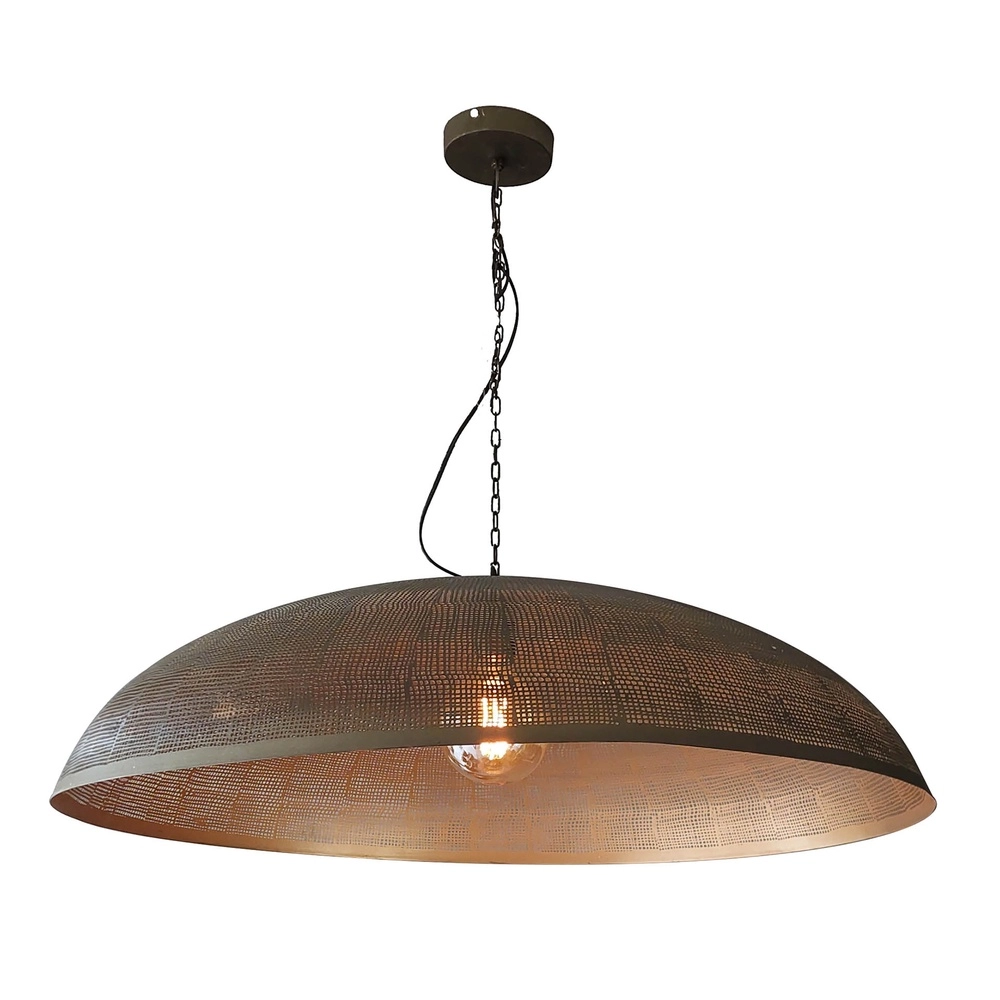 Metallgitter-Pendellicht Cosmic Ø 92 cm – Kupferbronze Lyora 8716803511071