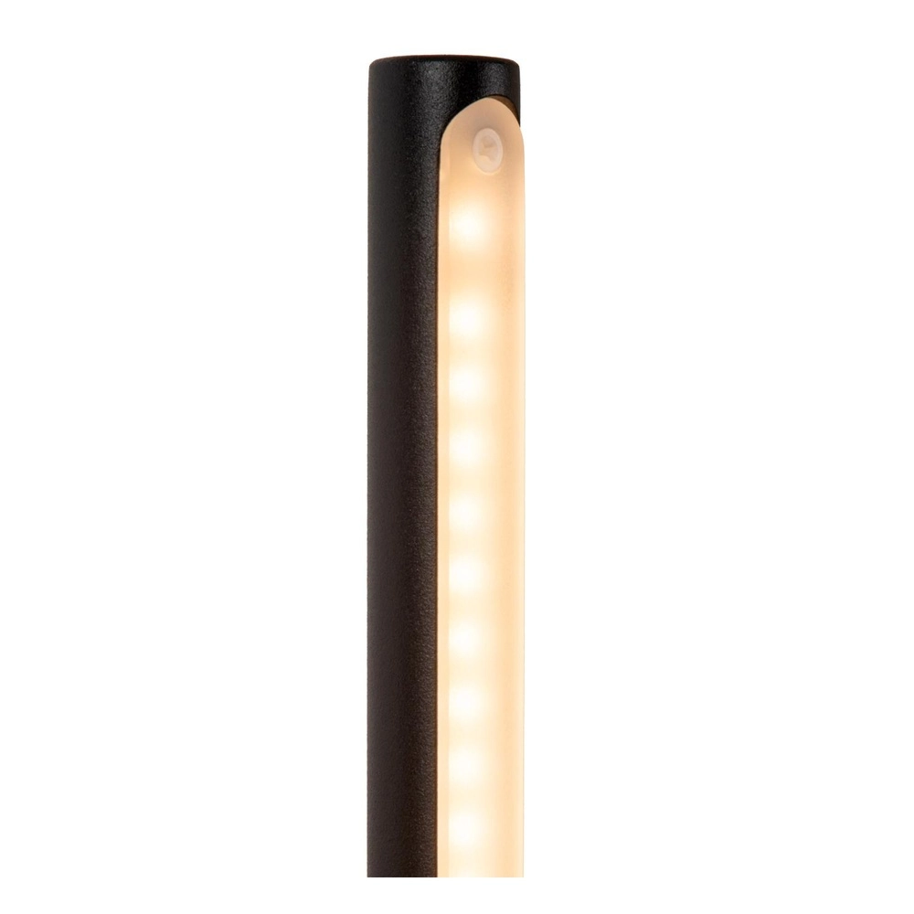 Design-Wandlampe Finan mit USB-Ladepunkt schwarz Lucide 5411212680013