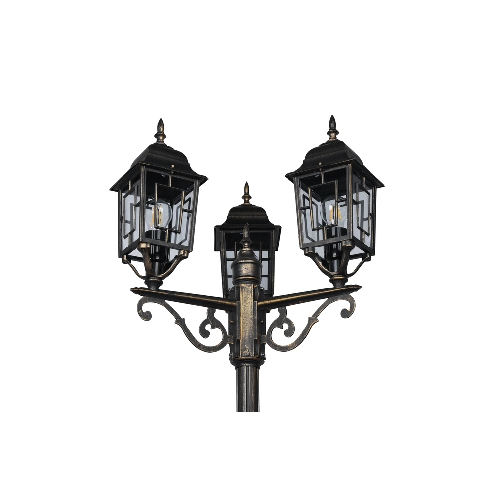 Laterne Volturno 3 Kronen Antikbraun Trio 4017807543612