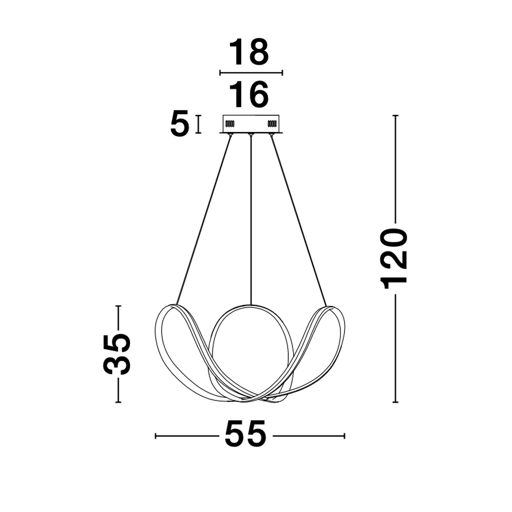 Design-Pendelleuchte Apus schwarz Ø 55cm Lyora 5212017419798