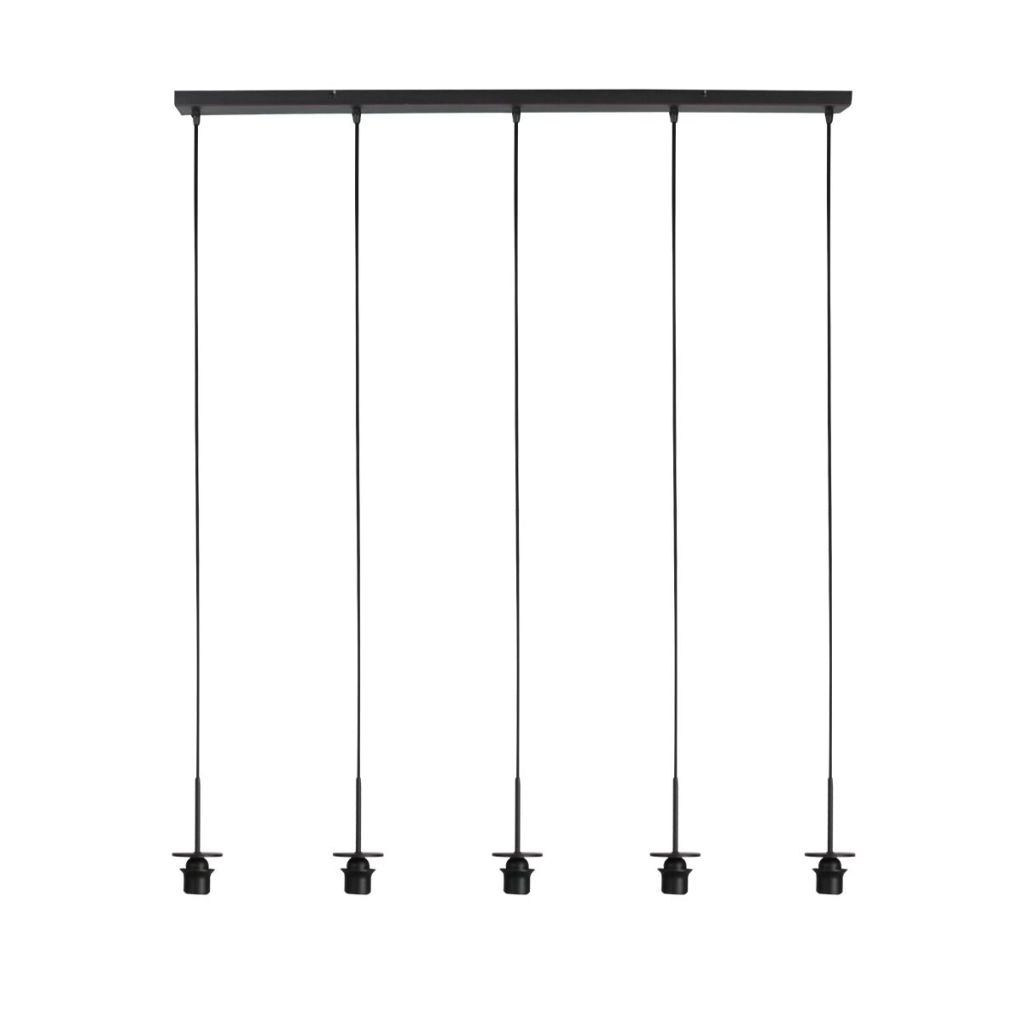 5-Licht Pendellampe gerade Ropex mit Rattanhauben Steinhauer 8712746183245