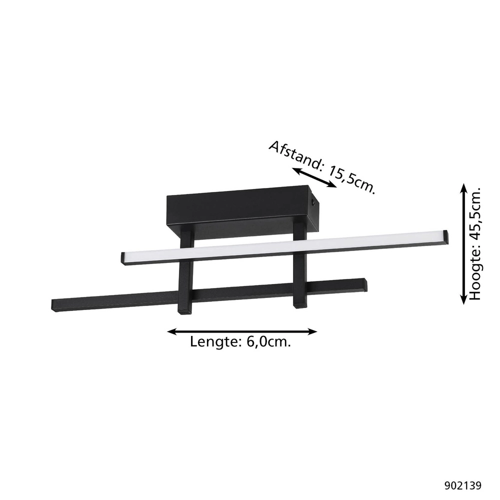 Design-Wandleuchte Trepiliano schwarz Eglo 9008606356683