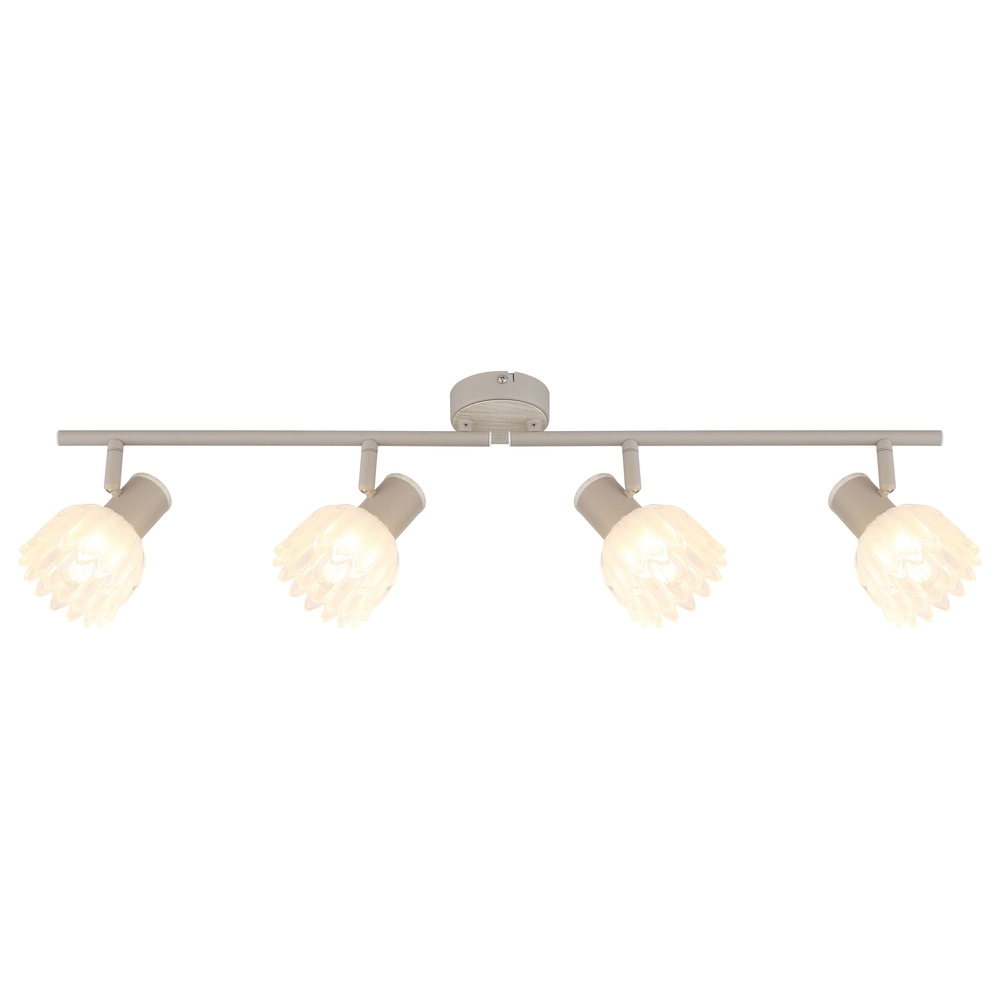 4-flammiger Deckenstrahler Planta sandbraun Globo 9007371575930