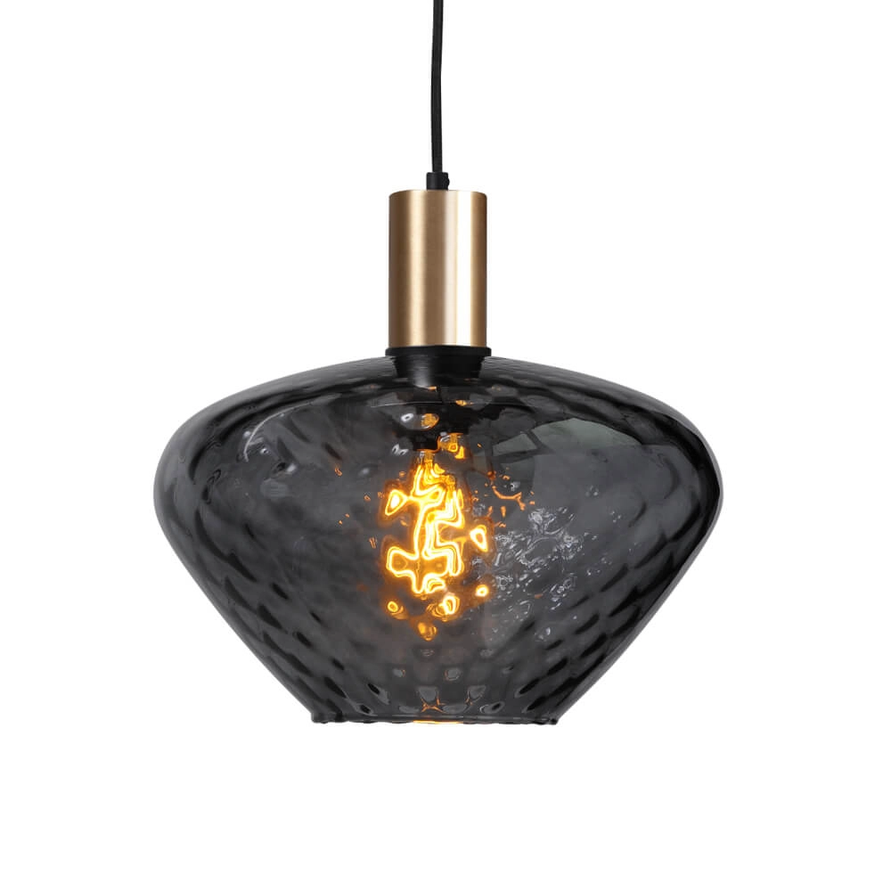 3-flammige Hängelampe - Gold - Porto mit klaren Blossom-Gläsern Masterlight 8718121269641