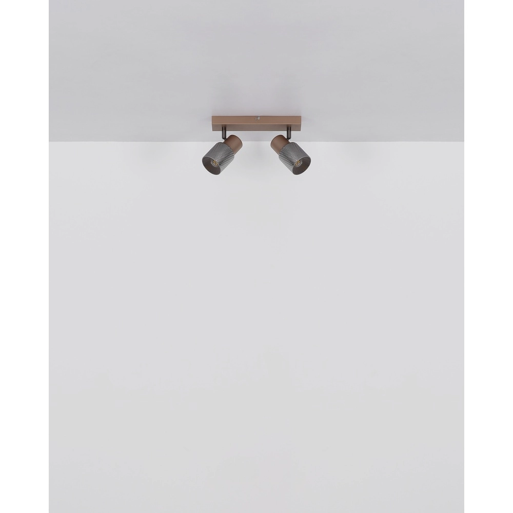 Deckenlampe Satella 2-helles Kaffeebraun Globo 9007371474561