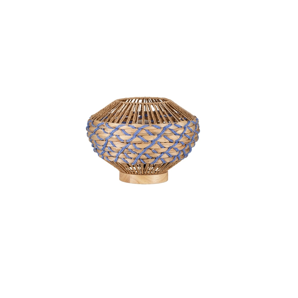 Tischlampe Mapi Ø 31cm blau mit braun Lyora 5212017477514