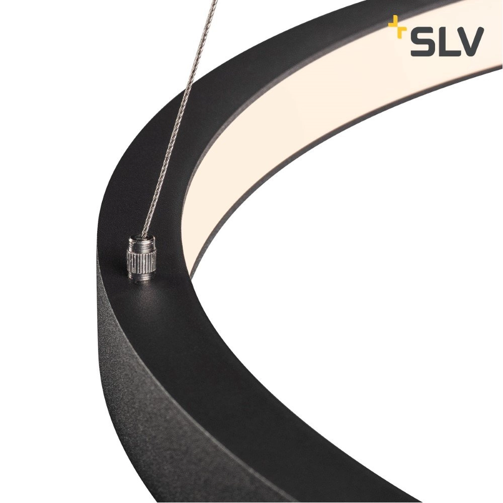 LED Hängelampe One Ø 60 cm dimmbar schwarz SLV 4024163231039