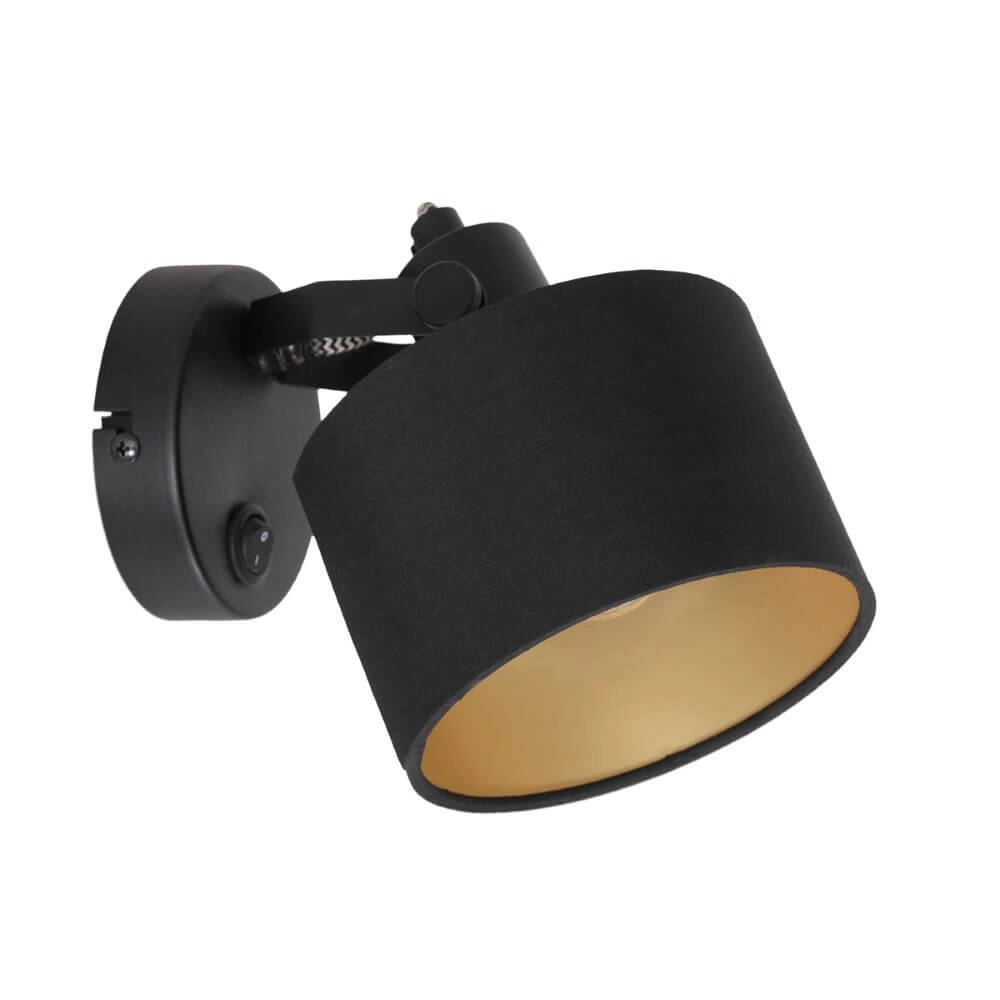 Schwarze Wandlampe Ornoir Steinhauer 8712746151404