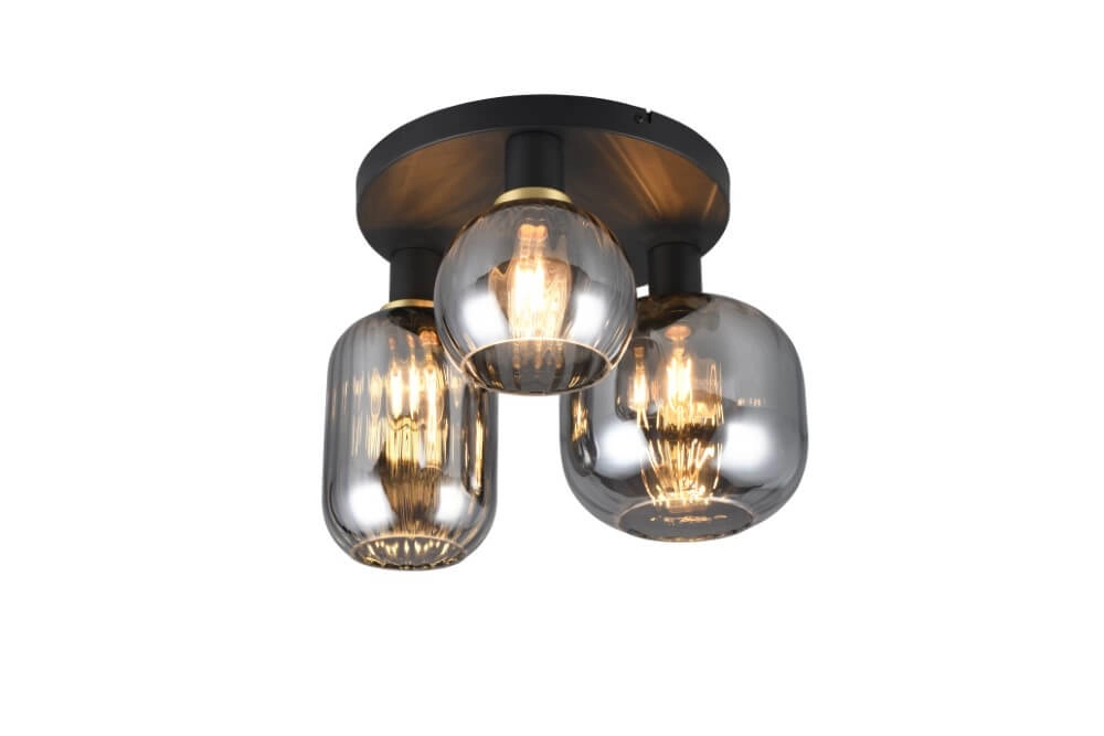Trendige Deckenleuchte Diva mit Rauchglas Trio 4017807614602