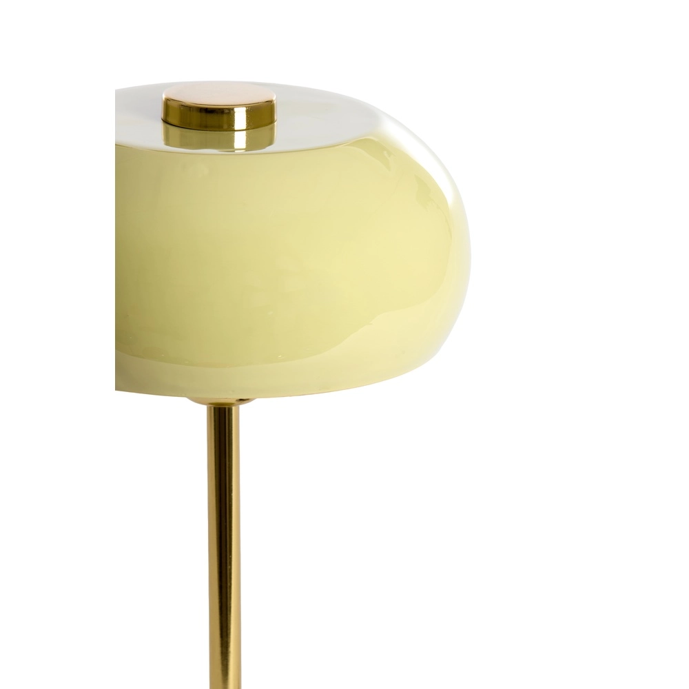 Tischlampe Surin Ø 23 cm – glänzend hellgrün mit Gold Light & Living 8717807743468