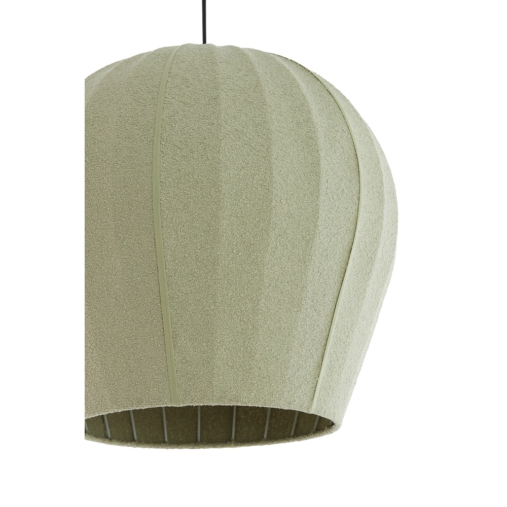 Bouclé-Pendellampe Zagori Ø 35cm – mintgrün Light & Living 8717807793043