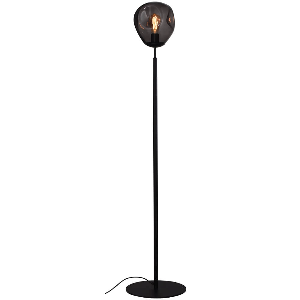 Stehlampe Lava Ø 24cm Rauchglas
