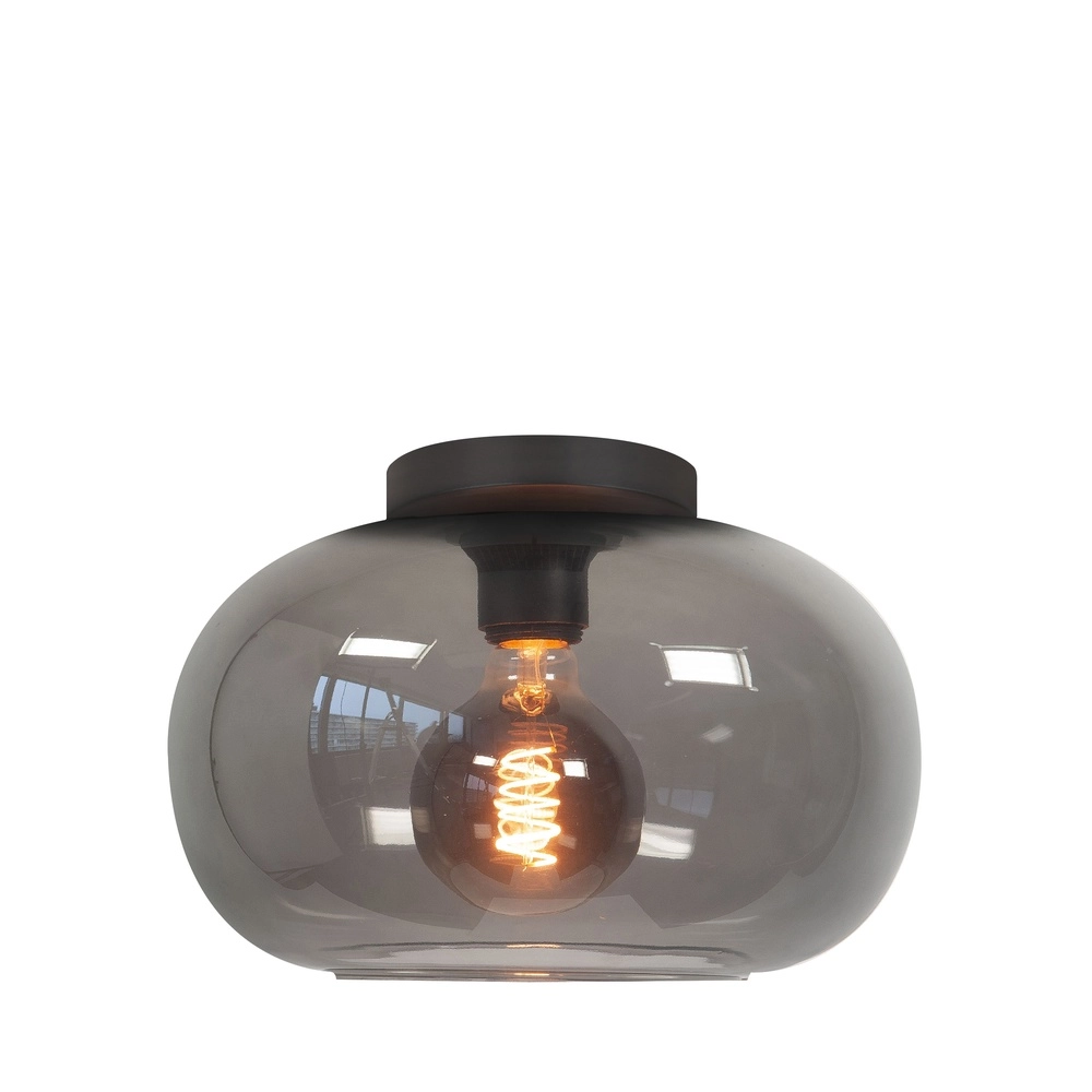 Deckenlampe Bellini schwarz mit Rauchglas Ø 31cm