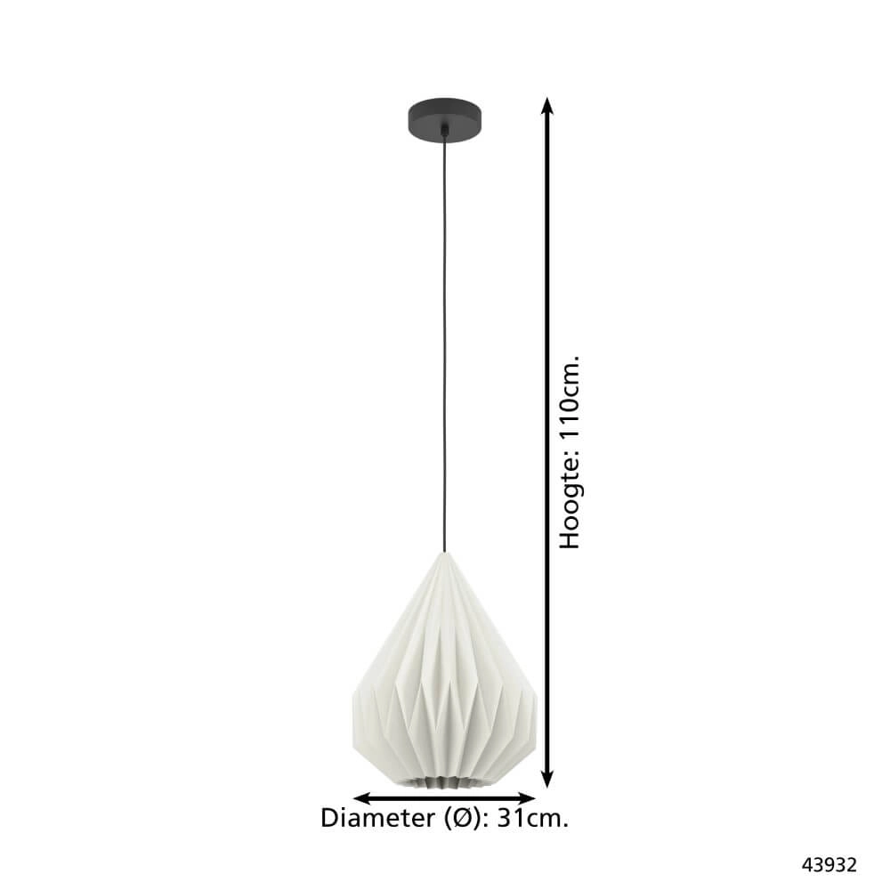 Japandi-Hängelampe Minting Ø 31cm Eglo 9002759439323