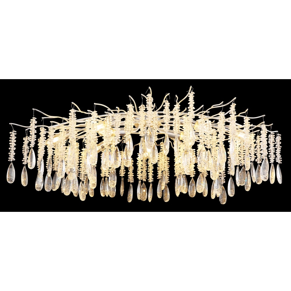 Deckenlampe Kinga Silbergrau 100cm Globo 9007371578986