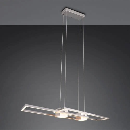 LED-Hängelampe Büro Albany Edelstahl Trio 4017807610321