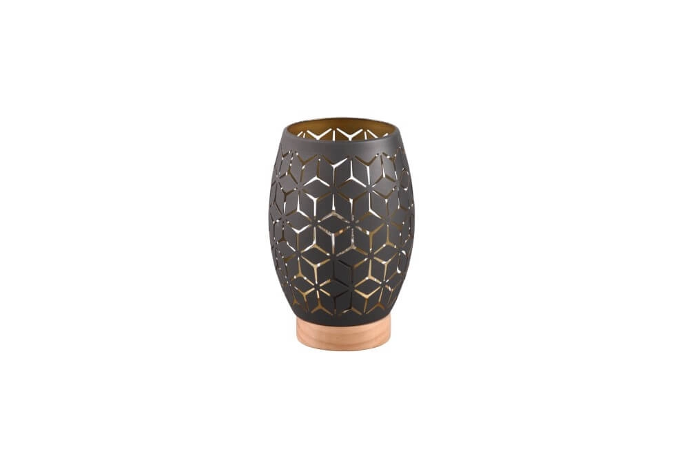 Schwarzgoldene Tischlampe Bidar