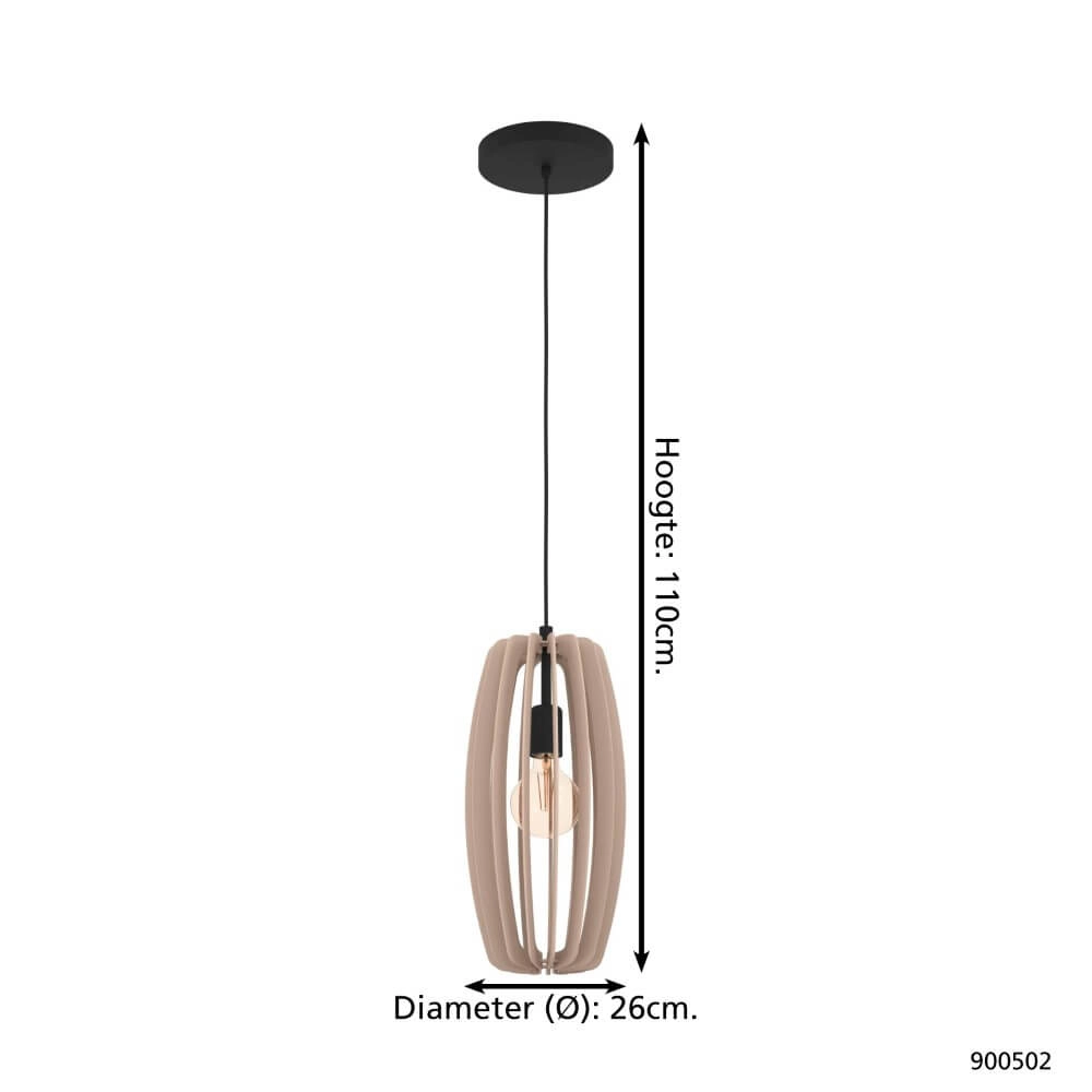 Weiße Hängelampe Bajazzara Ø 26cm Eglo 9008606244324
