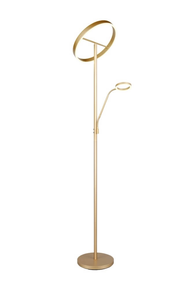 Design-Leselampe Willis Gold – 180 cm Trio 4017807627923