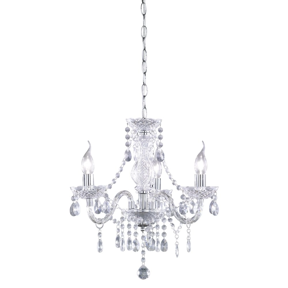 Kronleuchter Luster Crystal 40 cm 3 Licht transparent