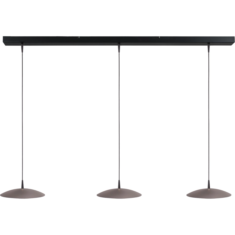 3-Licht Pendellampe Scala 130 cm schwarz mit Nickel Ø 25 cm
