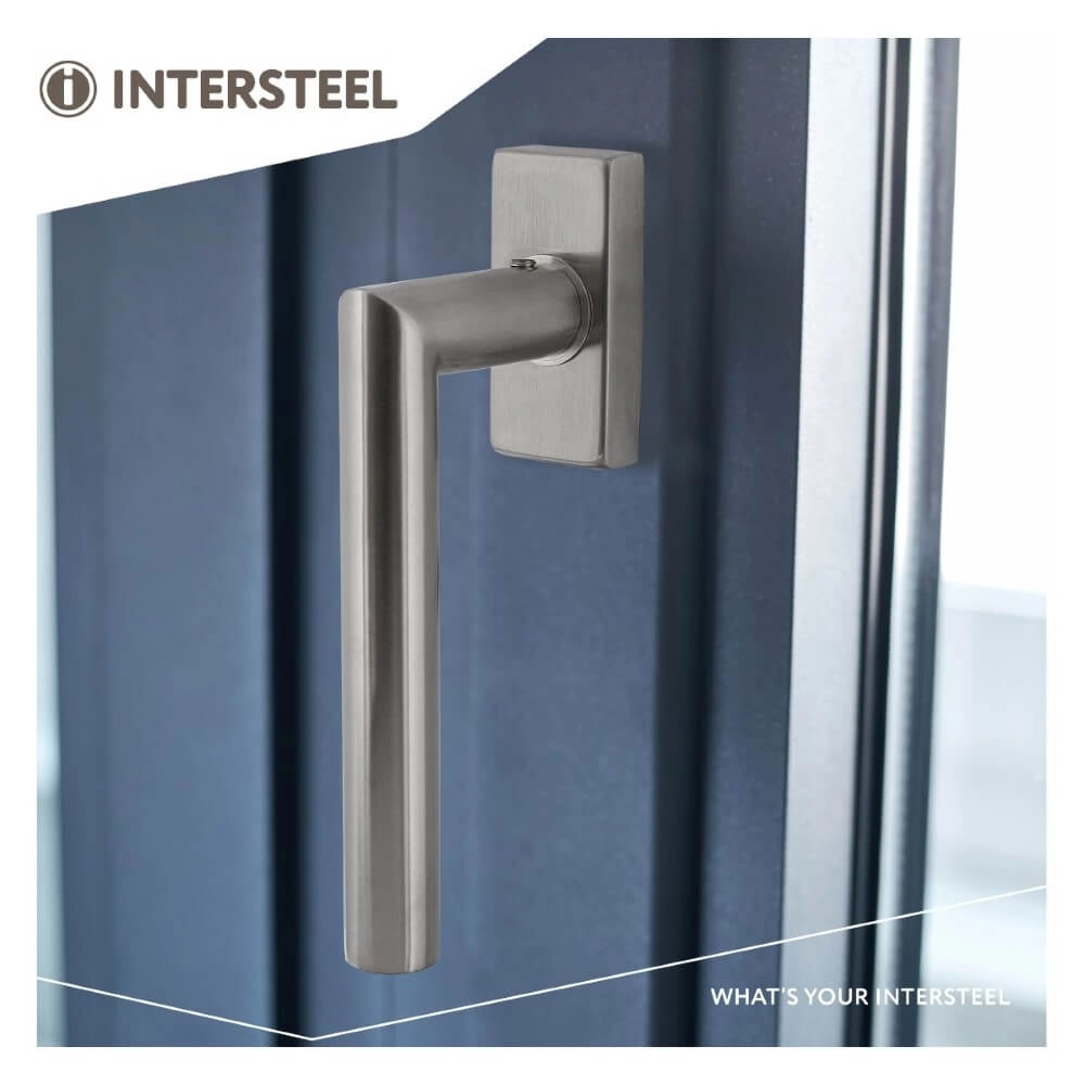 Griff für Fenster Jura rechteckige Rosette, Edelstahl Intersteel 8714186562291