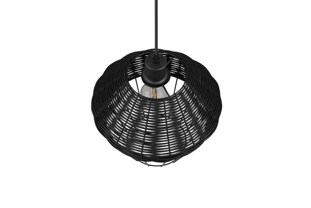 Pendelleuchte Borka schwarzes Rattan Trio 4017807556803