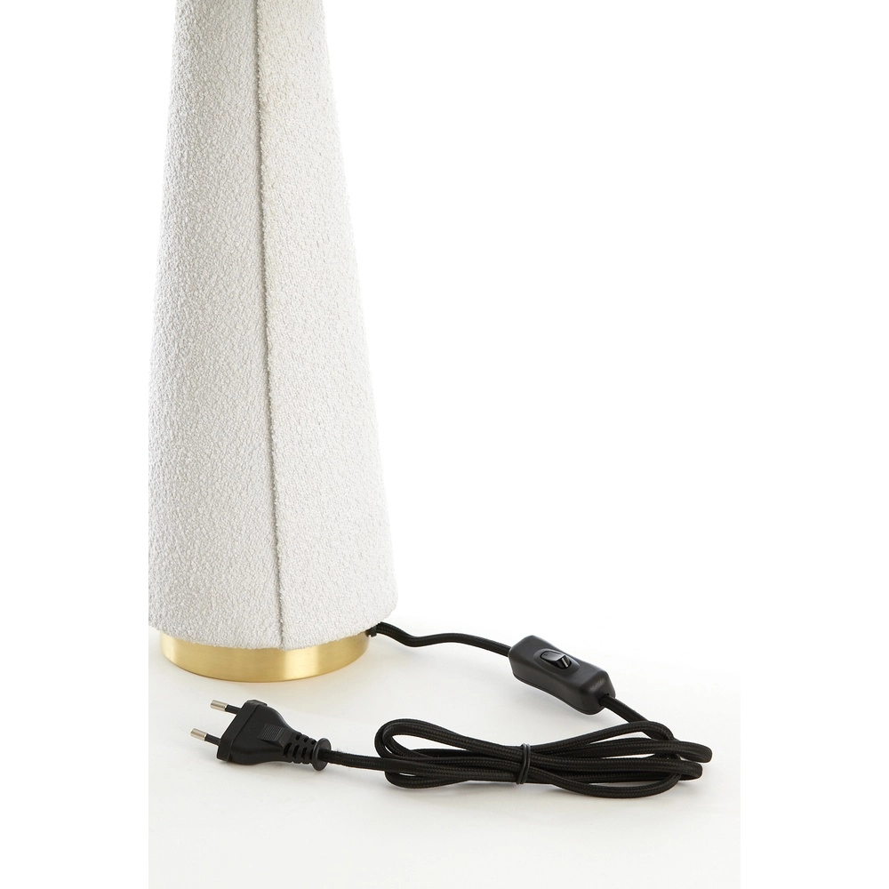 Tischlampe Devia Ø 30cm - bouclé - beige Light & Living 8717807759469