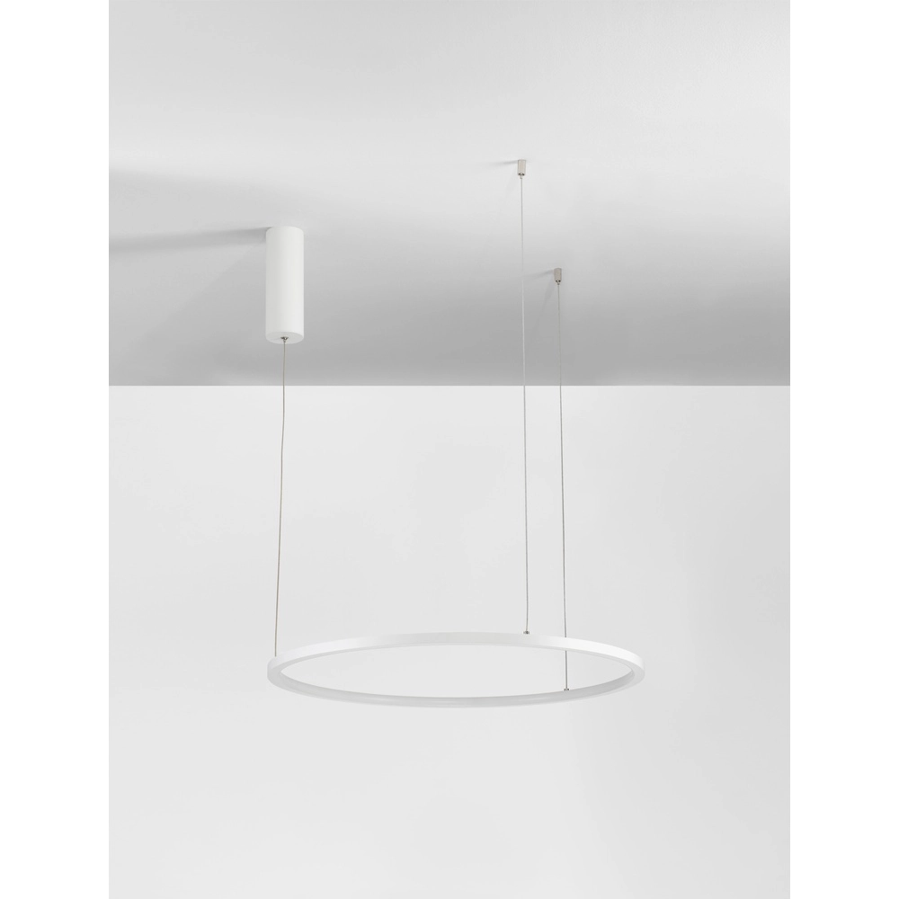 Runde Pendelleuchte Tarquin weiß Ø 60cm Lyora 5212017438256
