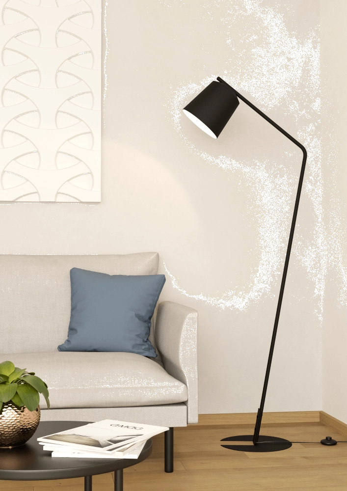 Schwarze Stehlampe Oneda Eglo 9008606243723