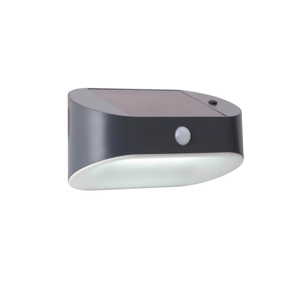 Anthrazitfarbene Wandleuchte Solar Design
