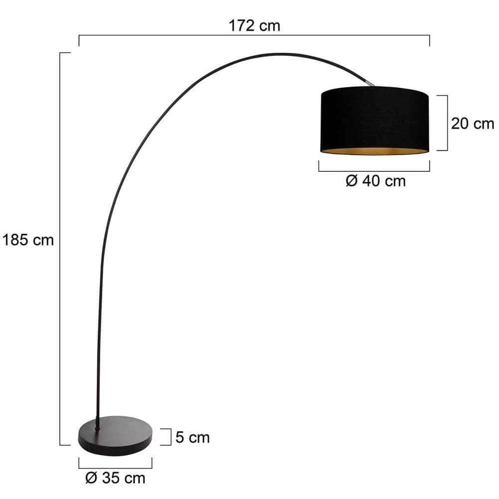 Bogenlampe Solva schwarz Steinhauer 8712746174762