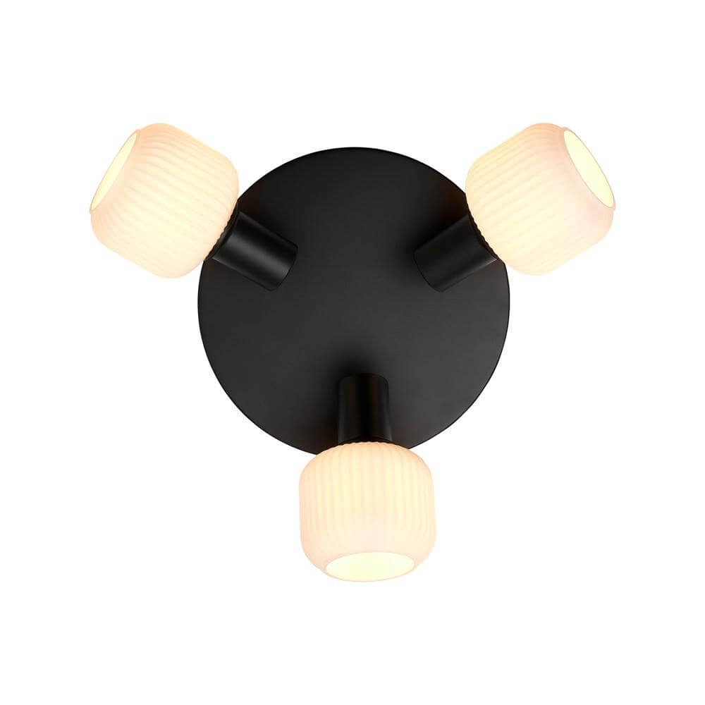 3-flammige Deckenleuchte Milford schwarz Nordlux 5704924018657