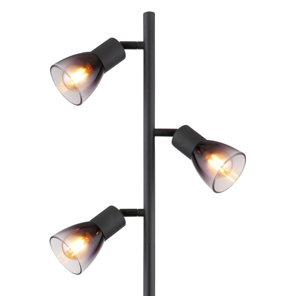 Schwarze Stehleuchte Satella 3-flammig Globo 9007371455935