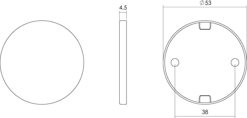 Flache Rosette Tira verdeckter Edelstahl Intersteel 8714186053010