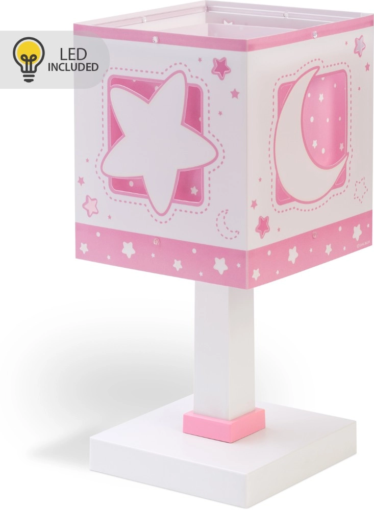 Tischlampe Moonlight Pinkes Leuchten im Dunkeln