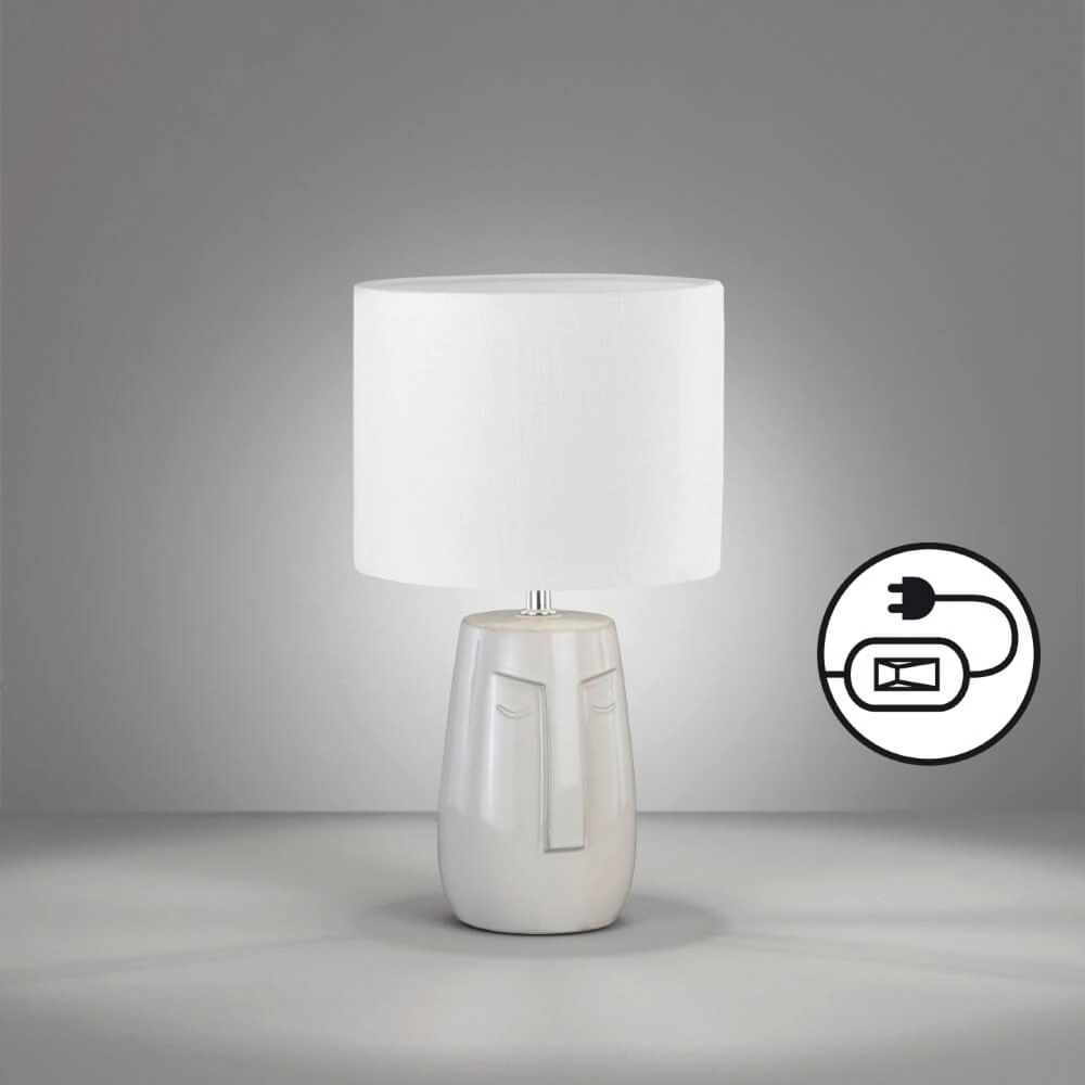 Tischlampe Face Ø 22cm weiß Fischer & Honsel 4003694507158