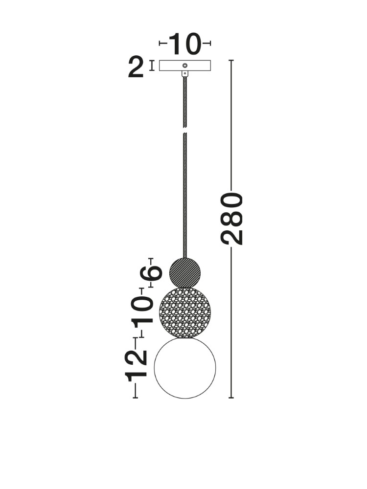 Design-Pendellampe Maris Ø 12cm Lyora 5212017493354