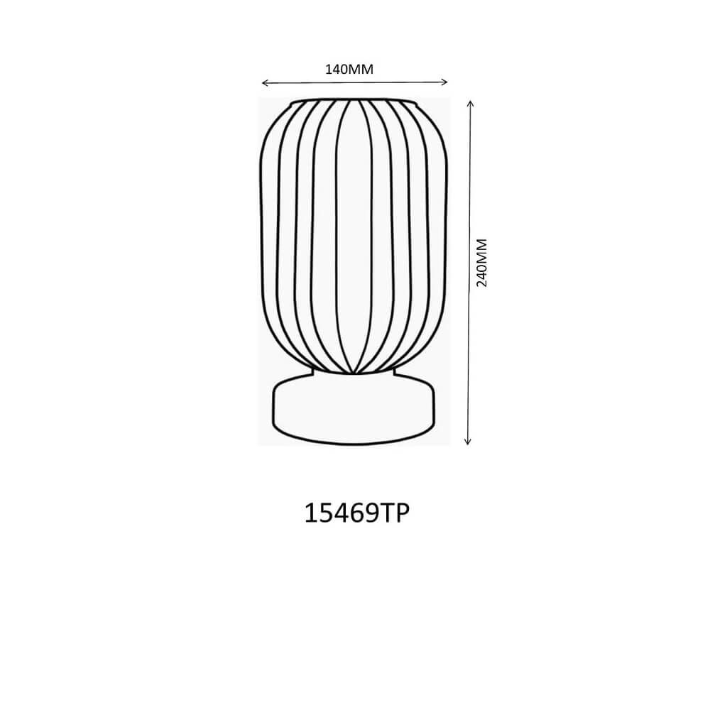 Runde Tischleuchte Normy rotes Glas Ø 14cm Globo 9007371450299