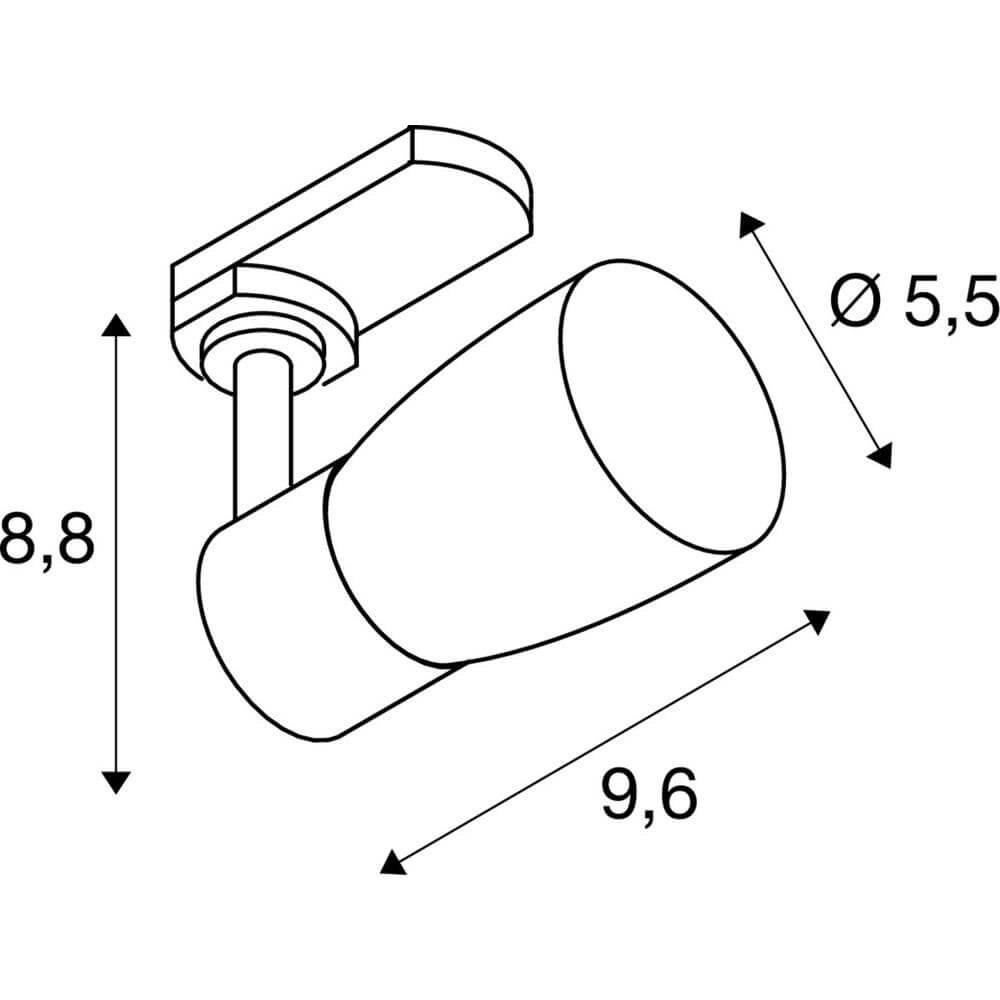Gleisplatz Puri 2.0 Dome Weiß 3-phasig SLV 4024163294522