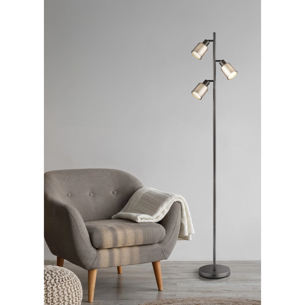 Design-Stehlampe Villegas 3-Leicht-Schießmetall Globo 9007371569953