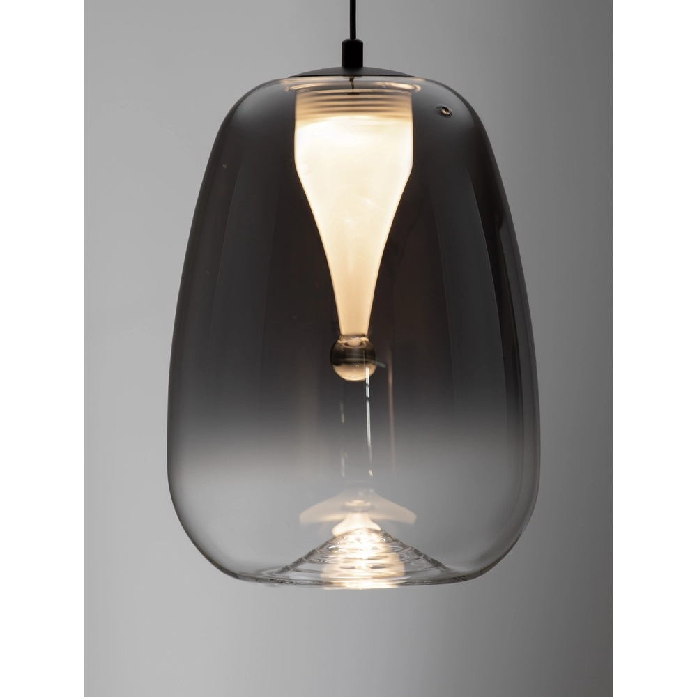 Design-Pendelleuchte Oblo 1-flammiges Rauchglas Lyora 5212017474100