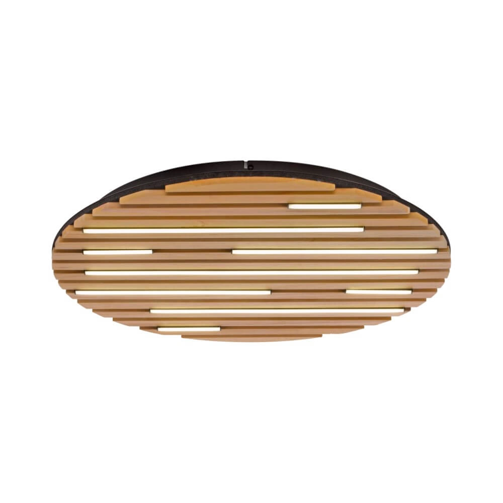 Runde Deckenleuchte Q-Akustik Ø 60cm Holz Paul Neuhaus 4012248385364