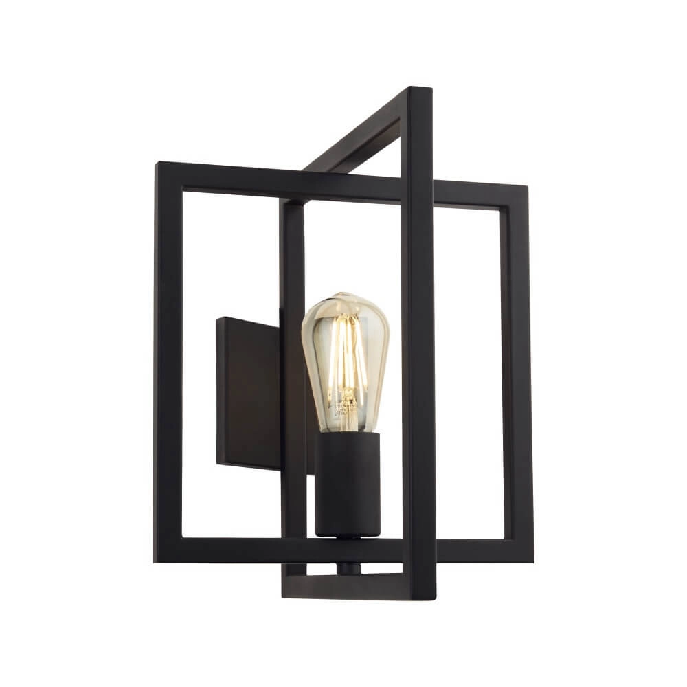 Schwarze Wandlampe Plaza