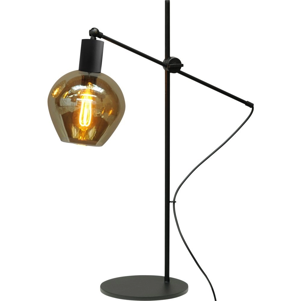 Tischlampe schwarz Bounty mit Blackline-Glas