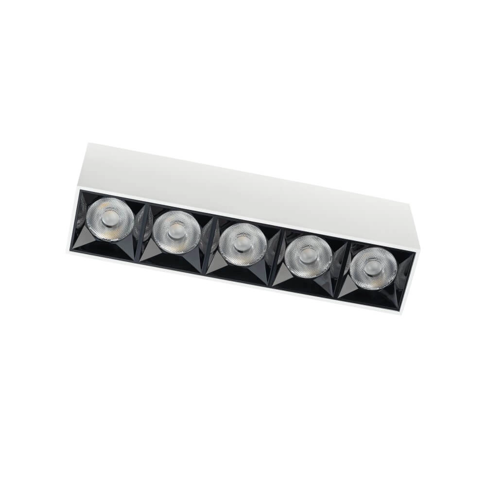 Weißer Aufbaustrahler Midi Led 5x1 LEDs - 3000K