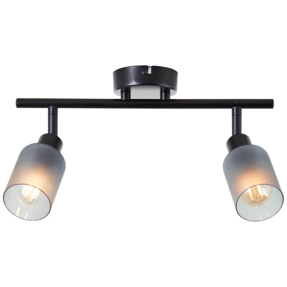 Schwarze Deckenlampe Loralie 2-flammig Brilliant 4004353413230