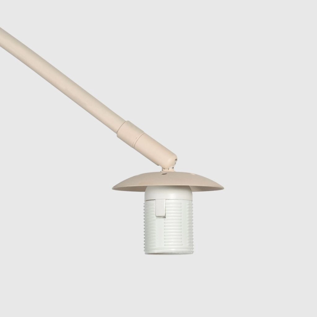 Lichtbogenlampe sandbraun Vela Lino mit schwarzem Farbton Ø60 cm Steinhauer 8712746185744